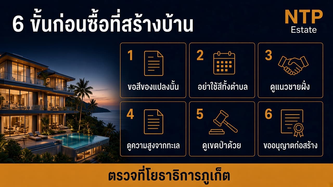 Checklist 6 ขั้นก่อนซื้อที่ดินภูเก็ตเพื่อสร้างบ้าน โดย NTP Estate
