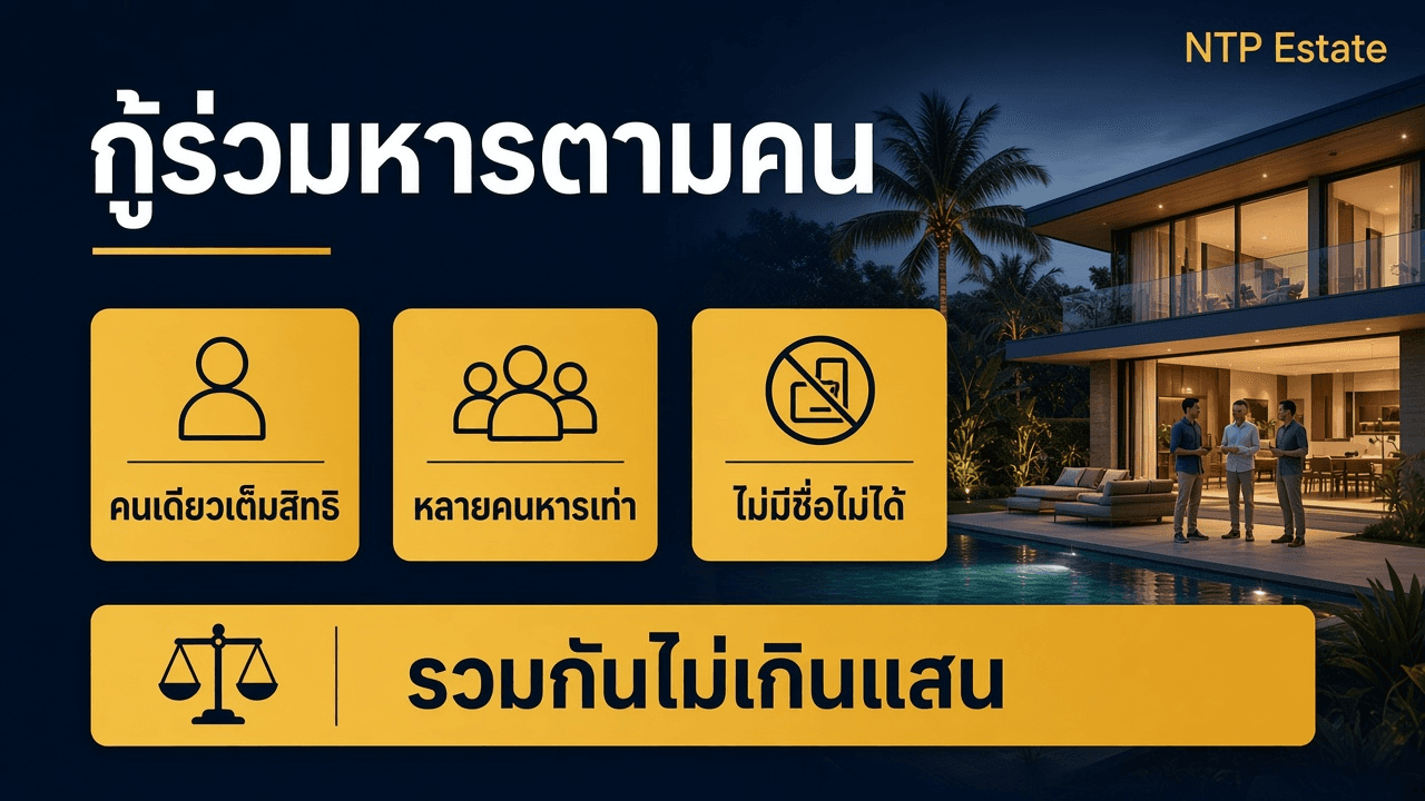 กู้ร่วมหารดอกเบี้ยตามจำนวนคน และรวมกันไม่เกินหนึ่งแสนบาท