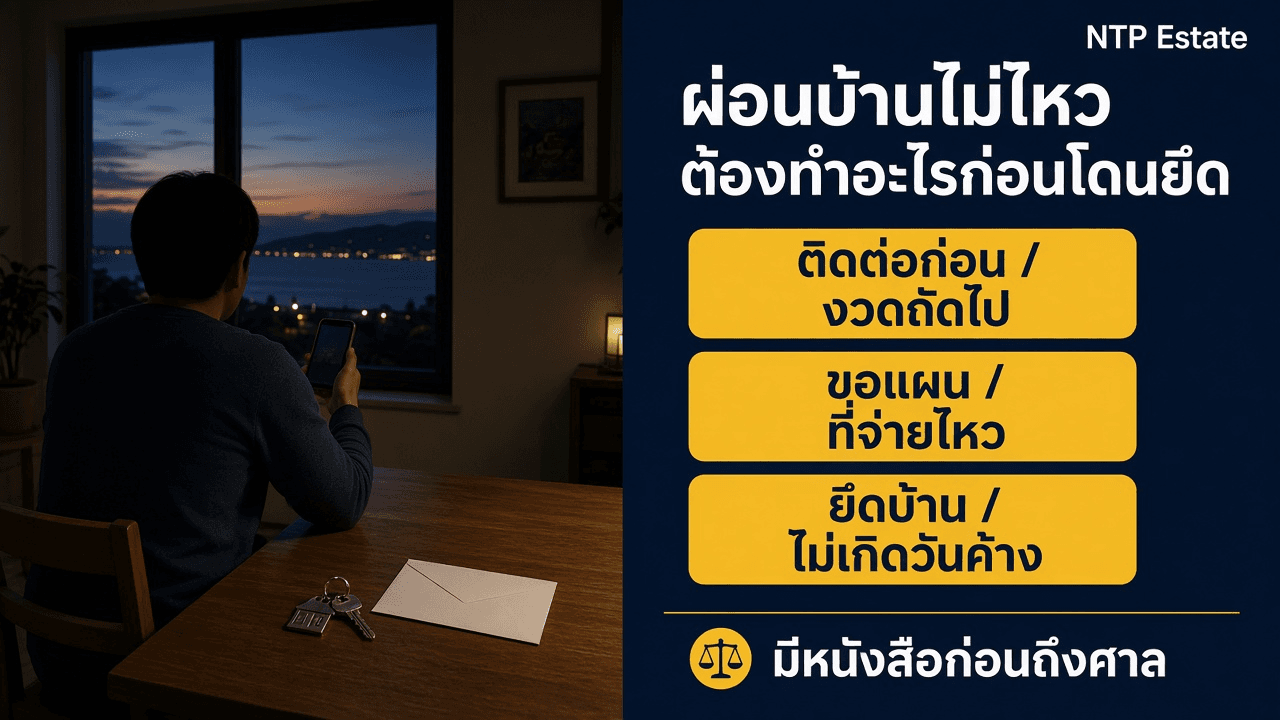 ผ่อนบ้านไม่ไหว ต้องทำอะไรก่อนโดนยึด